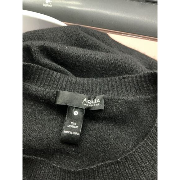 Aqua Cashmere Sweater Women's Size Small Black - Picture 11 of 11